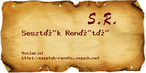 Seszták Renátó névjegykártya