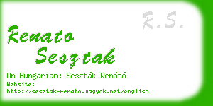 renato sesztak business card